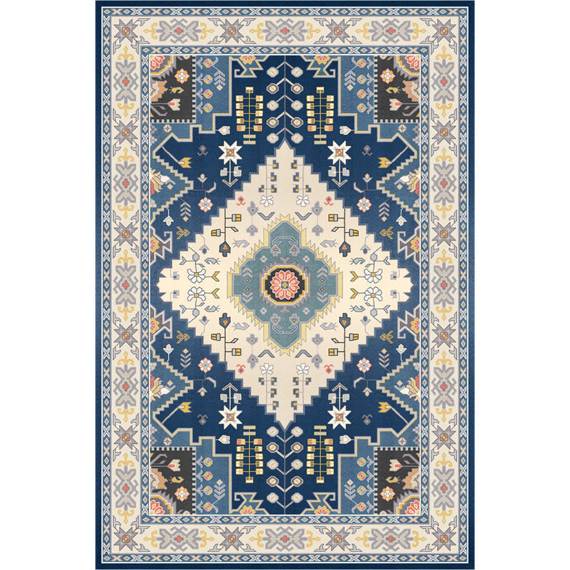 Beautiful Moroccan Rug Multicolored symmetrical printed carpet non-slip machine washable pet-friendly rug for the room