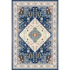 Beautiful Moroccan Rug Multicolored symmetrical printed carpet non-slip machine washable pet-friendly rug for the room