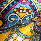 Persian Chamber Area Rug Multicolor Jacquard Print Rug Synthetic Non-Slip Stain Resistant Pet-Friendly Rug