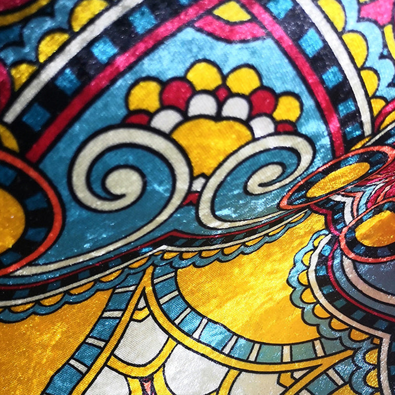 Persian Chamber Area Rug Multicolor Jacquard Print Rug Synthetic Non-Slip Stain Resistant Pet-Friendly Rug