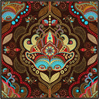 Persian Chamber Area Rug Multicolor Jacquard Print Rug Synthetic Non-Slip Stain Resistant Pet-Friendly Rug