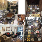 Chic Multicolor Moroccan Carpet Polypropylene Mosaic Rug Non-Slip Back Machine Washable Stain Resistant Rug for Entrance Area
