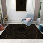 Colorful Mandala Rug Multicolored Moroccan Rug Polyester Stain Resistant Pet Friendly Non-Slip Rug for Home