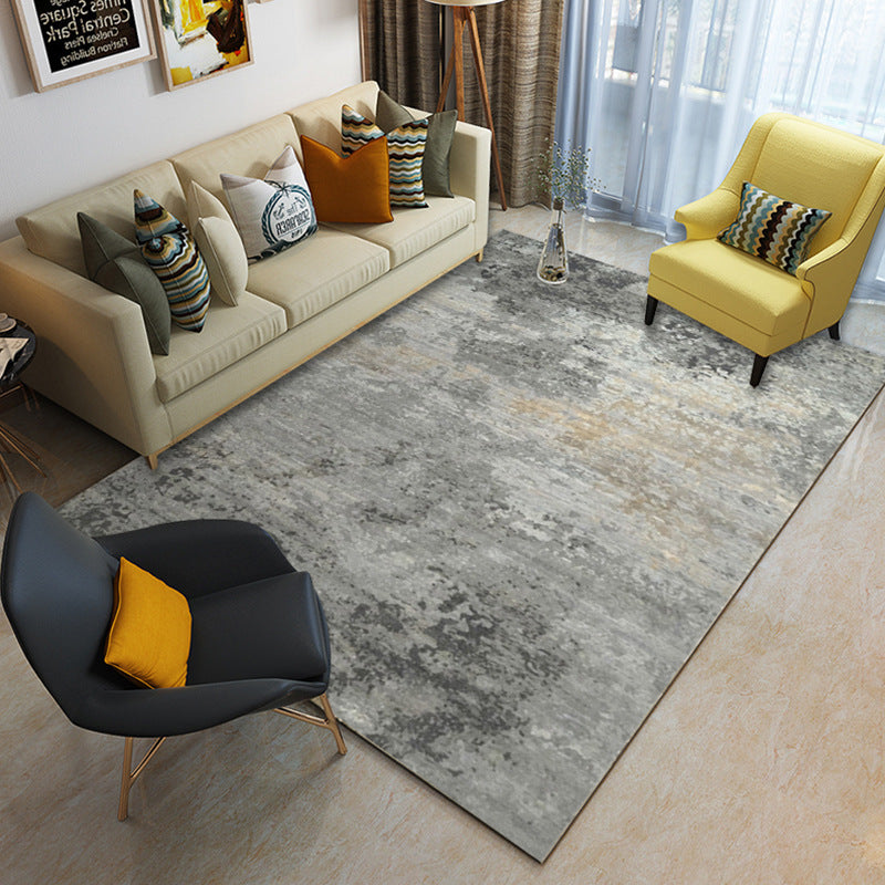 Multicolor geometric rug synthetic contemporary area rug pet-friendly non-slip back washable rug for the living room