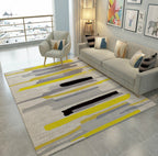 Multicolor geometric rug synthetic contemporary area rug pet-friendly non-slip back washable rug for the living room