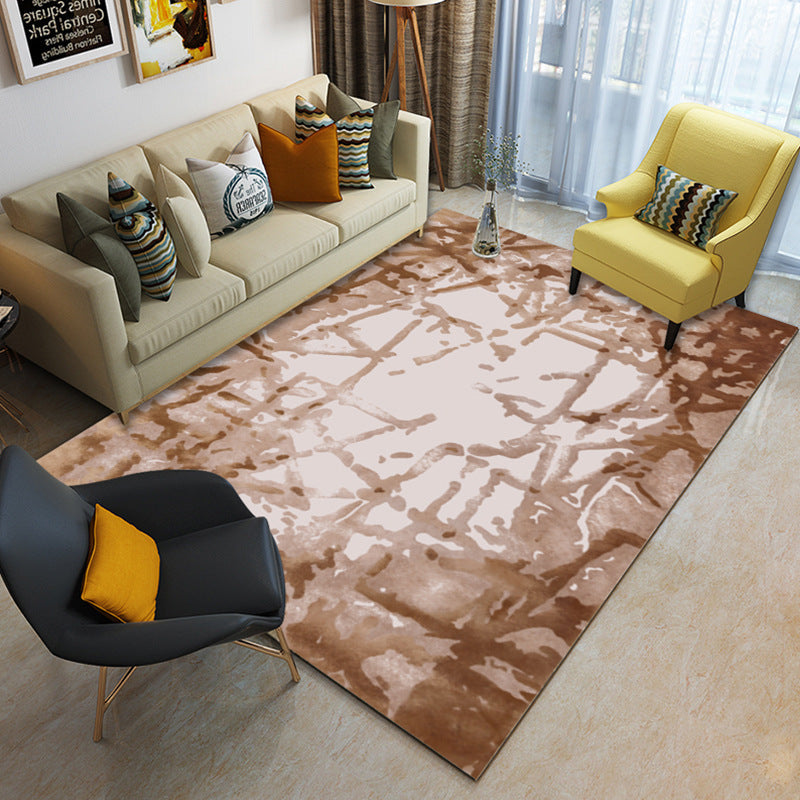 Multicolor geometric rug synthetic contemporary area rug pet-friendly non-slip back washable rug for the living room
