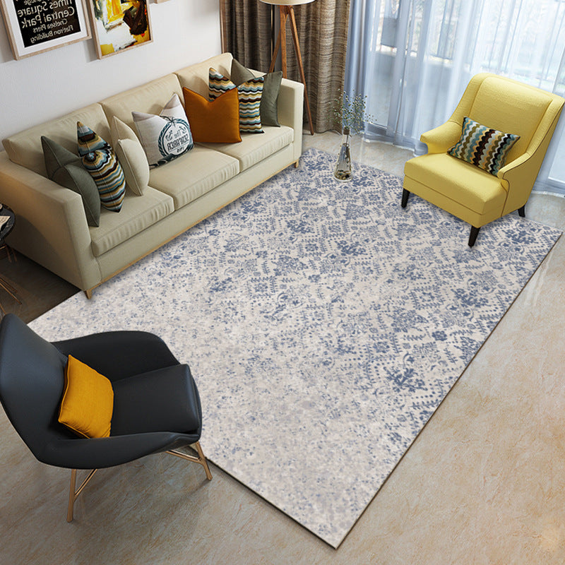 Multicolor geometric rug synthetic contemporary area rug pet-friendly non-slip back washable rug for the living room