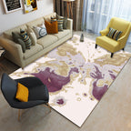Multicolor geometric rug synthetic contemporary area rug pet-friendly non-slip back washable rug for the living room