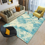 Multicolor geometric rug synthetic contemporary area rug pet-friendly non-slip back washable rug for the living room