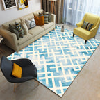 Multicolor geometric rug synthetic contemporary area rug pet-friendly non-slip back washable rug for the living room