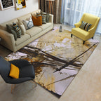 Multicolor geometric rug synthetic contemporary area rug pet-friendly non-slip back washable rug for the living room