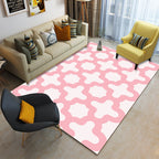Multicolor geometric rug synthetic contemporary area rug pet-friendly non-slip back washable rug for the living room