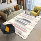 Multicolor geometric rug synthetic contemporary area rug pet-friendly non-slip back washable rug for the living room