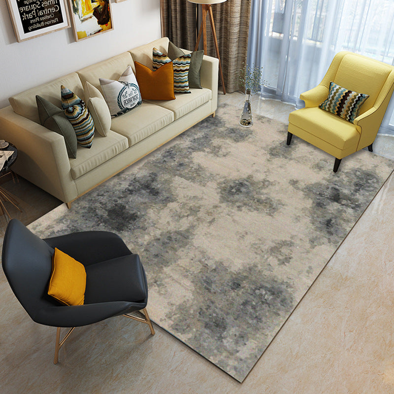 Multicolor geometric rug synthetic contemporary area rug pet-friendly non-slip back washable rug for the living room