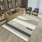 Nordic Geometric Pattern Rug Multi-Color Polypropylene Rug Non-Slip Washable Stain-Resistant Rug for Large Room