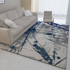 Nordic Geometric Pattern Rug Multi-Color Polypropylene Rug Non-Slip Washable Stain-Resistant Rug for Large Room