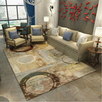 Nordic Geometric Pattern Rug Multi-Color Polypropylene Rug Non-Slip Washable Stain-Resistant Rug for Large Room