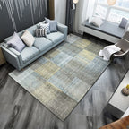 Nordic Geometric Pattern Rug Multi-Color Polypropylene Rug Non-Slip Washable Stain-Resistant Rug for Large Room