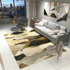 Nordic Geometric Pattern Rug Multi-Color Polypropylene Rug Non-Slip Washable Stain-Resistant Rug for Large Room