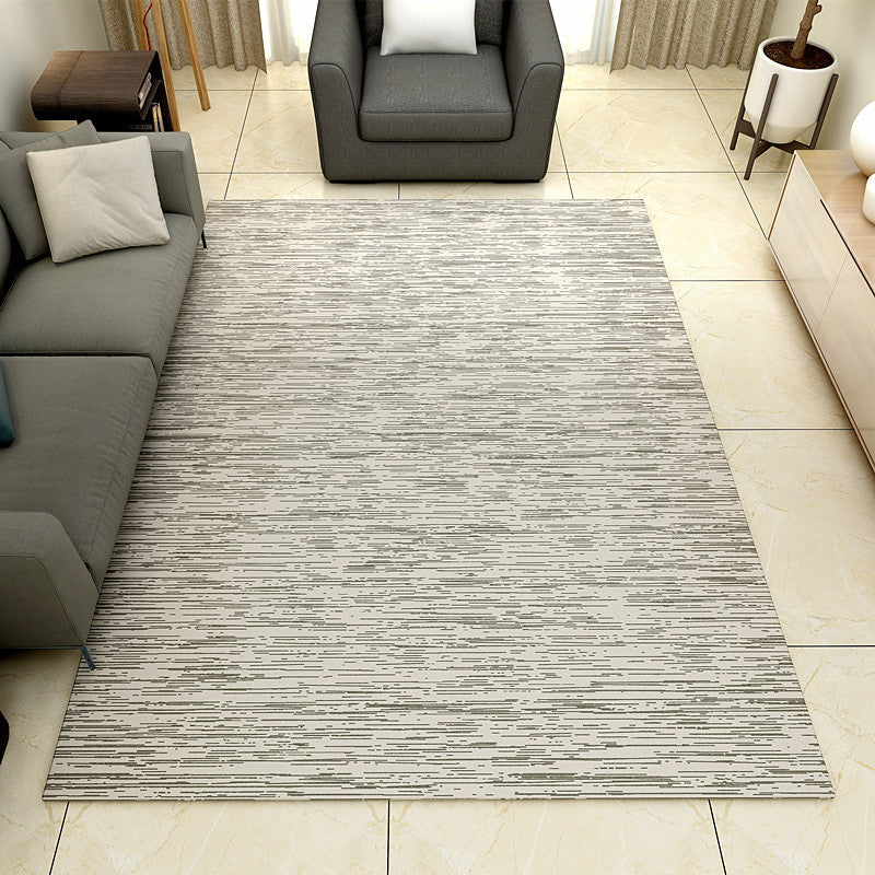 Nordic Geometric Pattern Rug Multi-Color Polypropylene Rug Non-Slip Washable Stain-Resistant Rug for Large Room