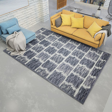 Nordic Geometric Pattern Rug Multi-Color Polypropylene Rug Non-Slip Washable Stain-Resistant Rug for Large Room