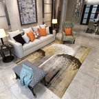 Nordic Geometric Pattern Rug Multi-Color Polypropylene Rug Non-Slip Washable Stain-Resistant Rug for Large Room