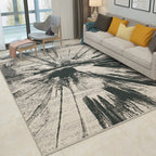 Nordic Geometric Pattern Rug Multi-Color Polypropylene Rug Non-Slip Washable Stain-Resistant Rug for Large Room
