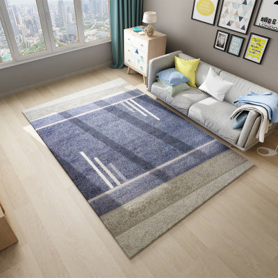 Nordic Geometric Pattern Rug Multi-Color Polypropylene Rug Non-Slip Washable Stain-Resistant Rug for Large Room
