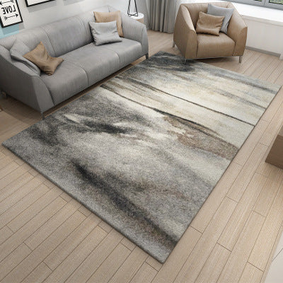 Nordic Geometric Pattern Rug Multi-Color Polypropylene Rug Non-Slip Washable Stain-Resistant Rug for Large Room