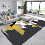 Nordic Home Rug Multicolor Color Block Geometric Rug Synthetic Non-Slip Back Washable Pet Friendly Rug