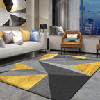 Nice 3D Effect Triangle Rug Multicolor Contemporary Rug Polypropylene Machine Washable Pet Friendly Non-Slip Rug for Home