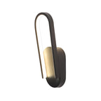 Simple Wall Light Black/White Half Oval LED Wall Light with Acrylic Shade, Warm/White Light
