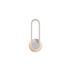 Minimalistic Oblong-Ring Wall Light Acrylic Shade LED Bed Lamp in Black/White, Warm/White Light