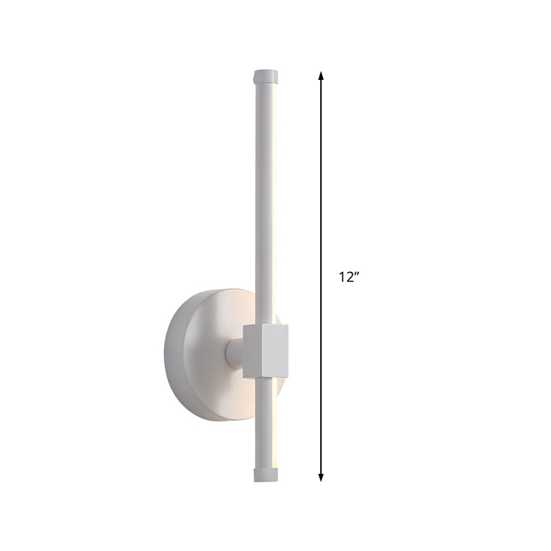 Acrylic Wall Light Bar Simple LED Black/White Wall Mounted Lamp with Rotatable Design in Warm/White Light