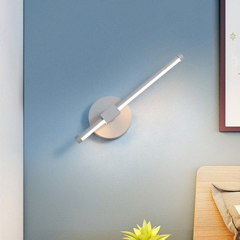 Acrylic Wall Light Bar Simple LED Black/White Wall Mounted Lamp with Rotatable Design in Warm/White Light