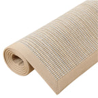 Simple Multicolor Solid Area Rug Jute Lodge Rug Machine Washable Rug for Indoor with Border for the Living Room