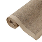 Simple Multicolor Solid Area Rug Jute Lodge Rug Machine Washable Rug for Indoor with Border for the Living Room