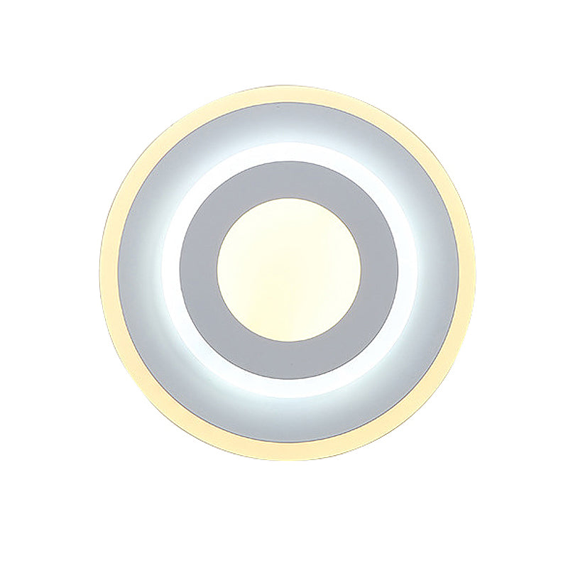 Minimalist Acrylic Round/Square Wall Lamp Cozy Energy-Saving LED White Wall Lamp, Warm/White Light