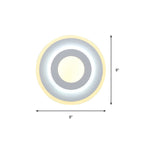Minimalist Acrylic Round/Square Wall Lamp Cozy Energy-Saving LED White Wall Lamp, Warm/White Light