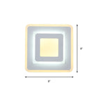 Minimalist Acrylic Round/Square Wall Lamp Cozy Energy-Saving LED White Wall Lamp, Warm/White Light