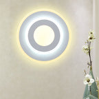 Minimalist Acrylic Round/Square Wall Lamp Cozy Energy-Saving LED White Wall Lamp, Warm/White Light