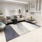 Simple Geometric Print Rug Multi-Colored Modern Carpet Polypropylene Non-Slip Backing Stain Resistant Washable Rug for Home