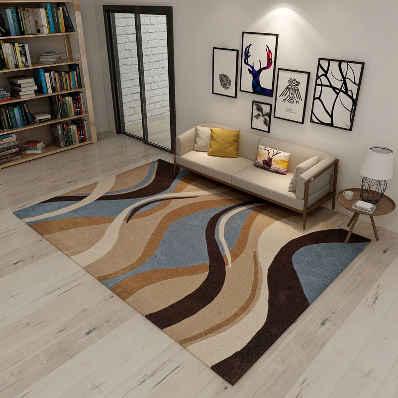 New Modern Style Rug Multicolored geometric rug Stain resistant Machine washable Non-slip rug for the living room