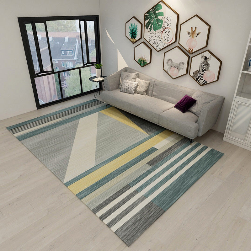 New Modern Style Rug Multicolored geometric rug Stain resistant Machine washable Non-slip rug for the living room