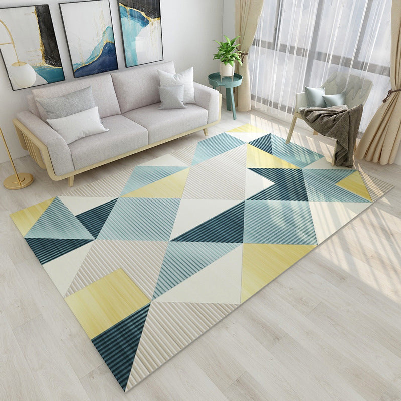 New Modern Style Rug Multicolored geometric rug Stain resistant Machine washable Non-slip rug for the living room