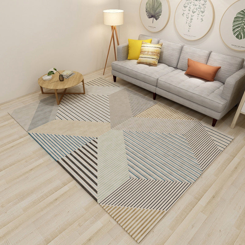 New Modern Style Rug Multicolored geometric rug Stain resistant Machine washable Non-slip rug for the living room