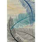 Minimalist Living Room Rug Multicolored Geometric Lines Printed Mat Polypropylene Stain Resistant Non-Slip Pet Friendly Mat