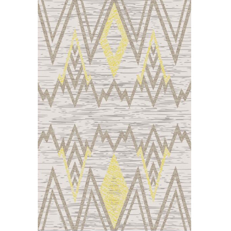 Modern Geometry Color Block Rug Multicolor Polyester Rug Pet Friendly Non-Slip Back Washing Machine Safe Rug for Room
