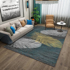 Modern Geometry Color Block Rug Multicolor Polyester Rug Pet Friendly Non-Slip Back Washing Machine Safe Rug for Room