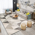 Modern Geometry Color Block Rug Multicolor Polyester Rug Pet Friendly Non-Slip Back Washing Machine Safe Rug for Room